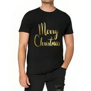 Merry Christmas King of Casual Men's Vintage Graphic Tee - Perfect Christmas or New Year Gift Black 2X-Large