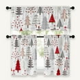 thumbnail image 1 of Merry Christmas Kitchen Curtains 24 Inch Length,Christmas Trees Theme Home Curtains 3 Piece Set, White Kitchens Window Curtains and Valances Over Sink for Xmas Kitchens Decoration, 1 of 6