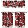 thumbnail image 1 of Merry Christmas Kitchen Curtains 3 Piece Set,Snowman and Christmas Car Kitchen Curtains Set for Windows Decor 36inch Length. Suitable for Home Farmhouse Decor, As a Gift for Christmas Holiday., 1 of 6