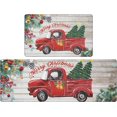 thumbnail image 1 of Merry Christmas Kitchen Mat Set of 2 Cushioned Farmhouse Anti Fatigue Kitchen Rug Waterproof Non Slip Kitchen Mats and Rugs PVC Foam Comfort Rug Carpet for Christmas Holiday Decoration, 1 of 6