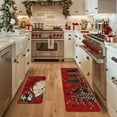 thumbnail image 1 of ‌Merry Christmas Kitchen Rugs - 2 Piece Mat Set (16"x24"+16"x48") for Floor Protection,Water Absorption & Festive Decor - Non-Slip Backing for Kitchen/Dining Room‌, 1 of 5