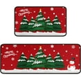 thumbnail image 1 of Merry Christmas Kitchen Rugs and Mats Set of 2,Red Christmas Tree Kitchen Decoration,Non Slip Absorbent Kitchen Mat Waterproof Runner Rug for Laundry Room and Sink 17x 48+17x30 Inches, 1 of 6