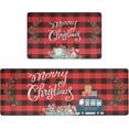 thumbnail image 1 of Merry Christmas Kitchen Rugs Set of 2, Farmhouse Red Buffalo Plaid Kitchen Floor Mat, Non Slip Anti Fatigue Kitchen Mats for Floor, Cushioned Kitchen Rug Set Christmas Decorations for Home, 1 of 6