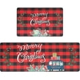 thumbnail image 1 of Merry Christmas Kitchen Rugs Set of 2, Farmhouse Red Buffalo Plaid Kitchen Floor Mat, Non Slip Anti Fatigue Kitchen Mats for Floor, Cushioned Kitchen Rug Set Christmas Decorations for Home, 1 of 6