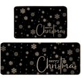 thumbnail image 1 of Merry Christmas Kitchen Rugs Sets of 2 Non Skid Washable, Winter Xmas Kitchen Doormat Farmhouse Style Decor Mats for Home Kitchen Floor 17x29 and 17x47 Inch DM109, 1 of 6