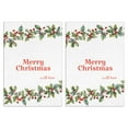 thumbnail image 1 of Merry Christmas Kitchen Towels Dish Towels 2 Pack, 18x26 Inch Soft Retro Xmas Towels Farmhouse Festival Happy New Year Party Decoration Hand Towels, Red and Green, 1 of 3