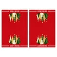 thumbnail image 1 of Merry Christmas Kitchen Towels Dish Towels 2 Pack, 18x26 Inch Soft Retro Xmas Towels Farmhouse Festival Happy New Year Party Decoration Hand Towels, Red and Green, 1 of 3