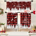 thumbnail image 1 of Merry Christmas Kitchen Window Curtains and Valances Set 36 Inch, Red Buffalo Plaid Xmas Tree Short Tier Curtain for Cafe Living Room Bathroom, Farmhouse 3 Pieces Set Kitchen Decor, 1 of 7