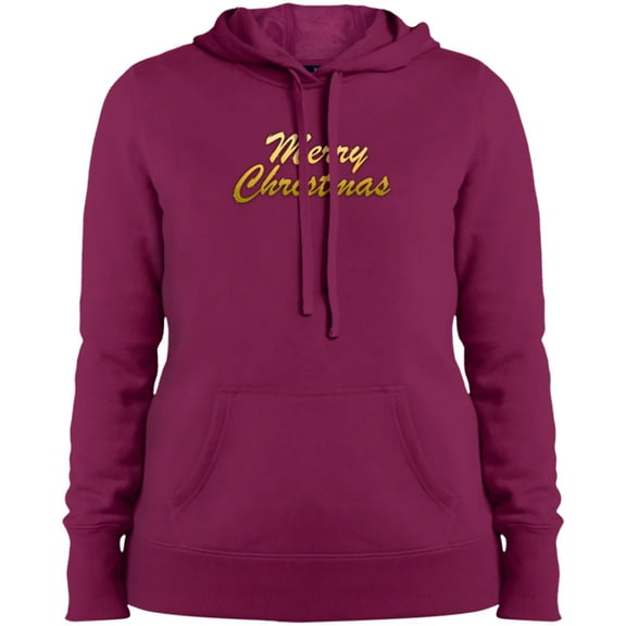 Merry Christmas Ladies Pullover Hooded Sweatshirt