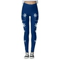 thumbnail image 1 of Merry Christmas Leggings for Women 2025 Xmas Snowflake Elastic High Waisted Tights Stretch Silm Fit Trendy Gym Yoga Pants, 1 of 5