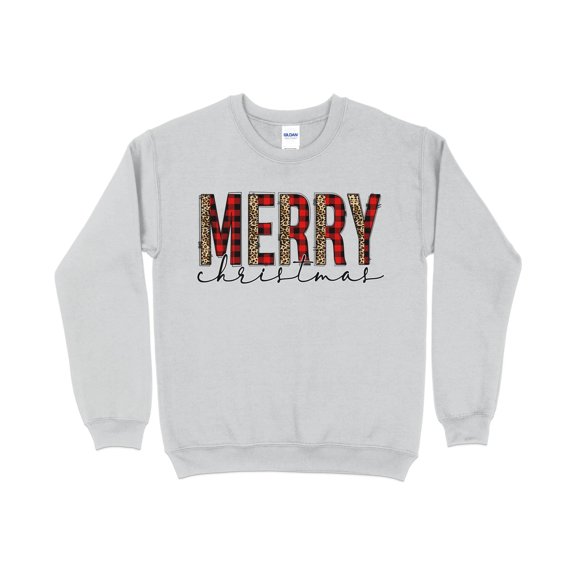 Merry Christmas Leopard Print Sweatshirt, Christmas Sweater, Leopard Print Christmas Sweatshirt, Christmas Gifts for Women