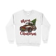 thumbnail image 1 of Merry Christmas Leopard Print Truck Sweatshirt, Christmas Sweater for Women, Christmas Gift for Women, Holiday Sweater, Xmas Shirt, 1 of 10