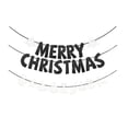 thumbnail image 1 of Merry Christmas Letter Banner – Gold Glitter Paper Pull Flag Garland for Holiday Party Wall Decoration, Reusable Hanging Banner, 1 of 5