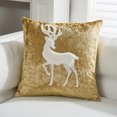 thumbnail image 1 of Merry Christmas Letter Snowflake Embroidered Cushion Cover 45*45 Festival New Year Home Pillow Covers Decorative Sofa Bedroom (450mm*450mm,M-Cushion Cover), 1 of 7