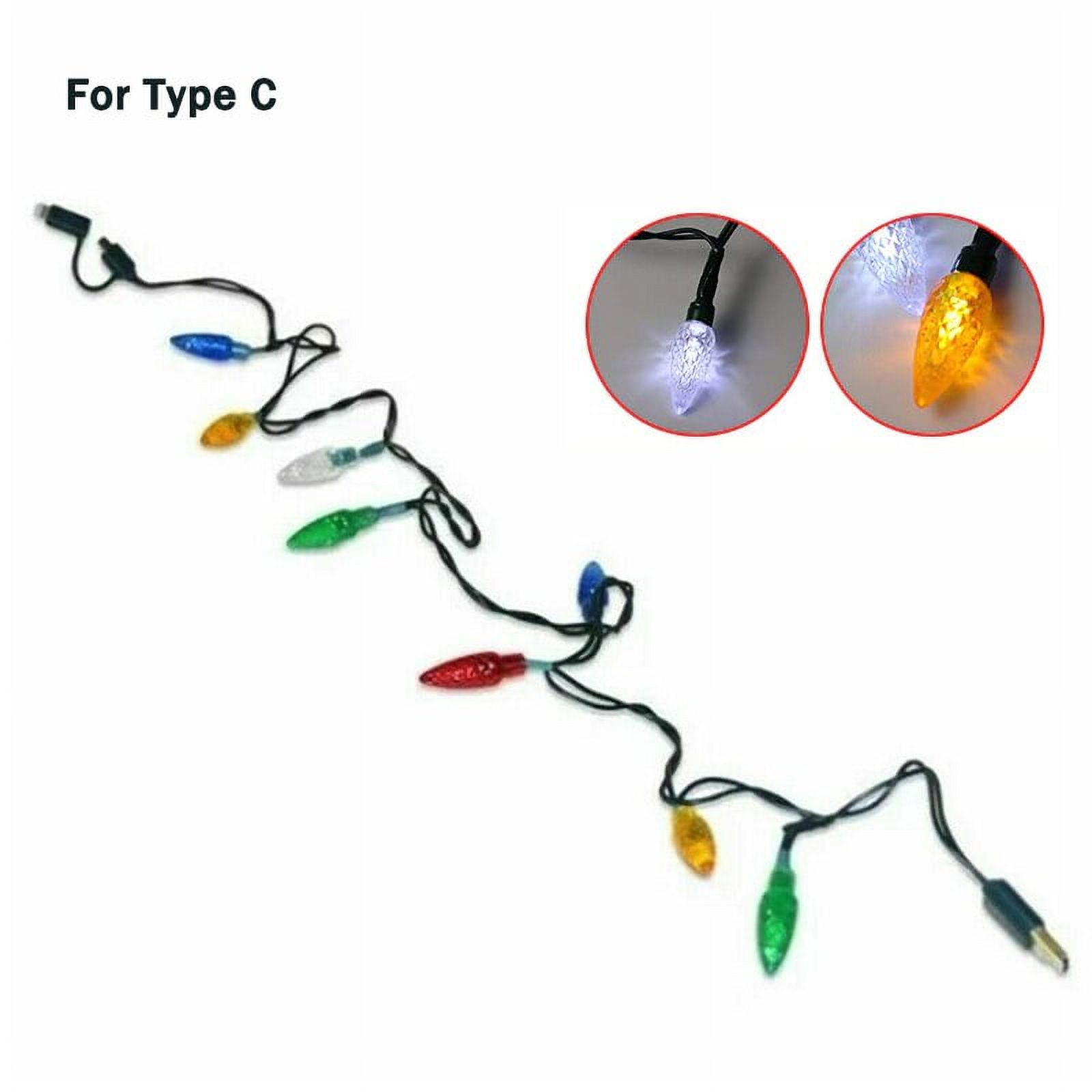 Merry Christmas Light LED USB Cable DCIN Charger Cord For Android Phone