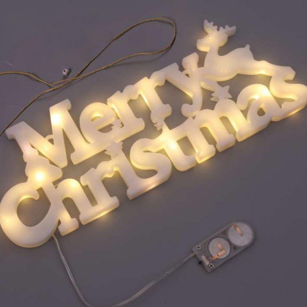 Merry Christmas Light up Sign Outdoor Xmas Window Decorations Lighted Christmas Lights LED