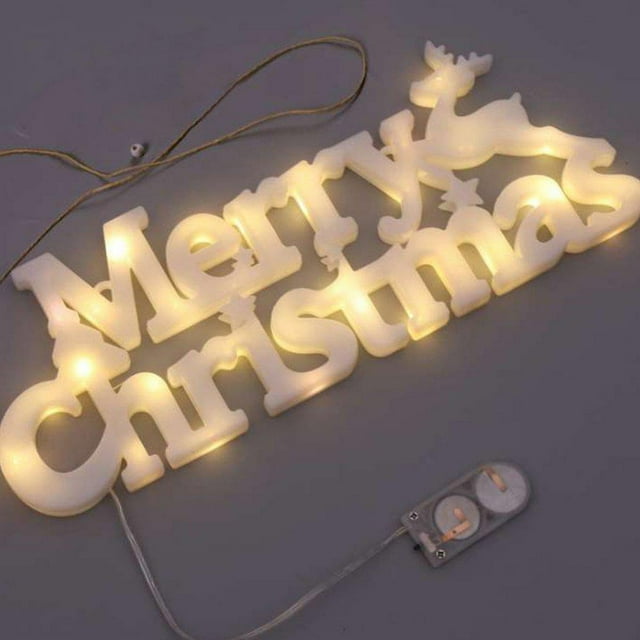 Merry Christmas Light up Sign Outdoor Xmas Window Decorations Lighted