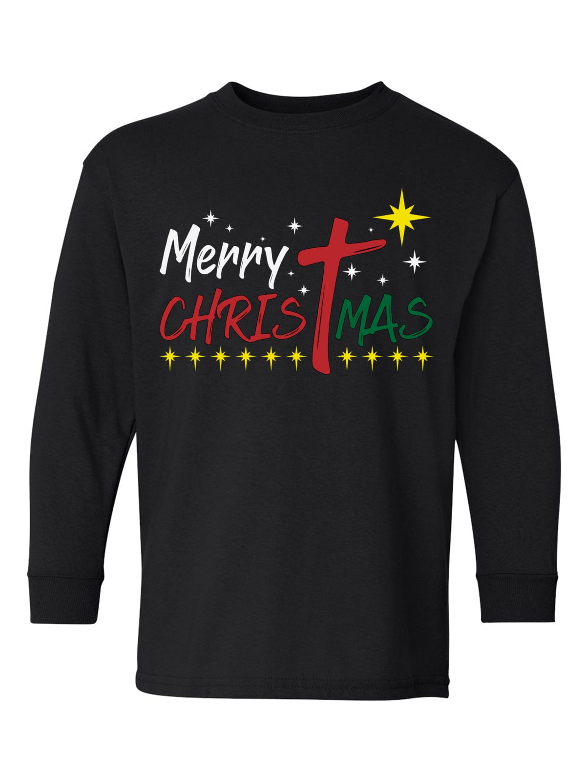 Merry Christmas Long Sleeve Shirt Jesus Christ Tee Xmas Kids T Shirt ...