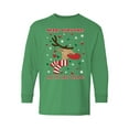 thumbnail image 1 of Merry Christmas Long Sleeve Shirt for Kids Funny Reindeer Youth Tee for Boys Girl Happy Holidays Santa's Gifts Deer in Mask Xmas Youth Shirt, 1 of 4
