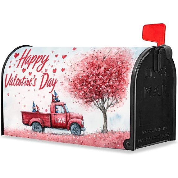 Merry Christmas Mailbox Cover 25.5x21 Inch, Christmas Santa Claus Post Letter Box Covers, New Year Holiday Xmas Magnetic Waterproof Mail Wraps for Outdoor Yard Garden Standard Mailbox Decor