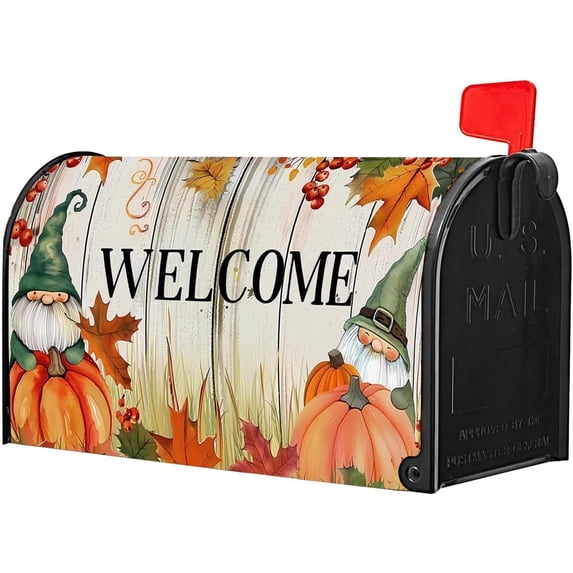 Merry Christmas Mailbox Cover 25.5x21 Inch, Christmas Post Letter Box Covers, New Year Holiday Xmas Magnetic Waterproof Mail Wraps for Outdoor Yard Garden Standard Mailbox Decor