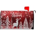thumbnail image 1 of Merry Christmas Mailbox Cover 25.5x21in Christmas Mailbox Covers Magnetic Standard Size Winter Snowflake Pine Oversized Mailbox Covers Magnetic Mail Wraps Cover Letter Box for Christmas Home Yard, 1 of 6