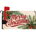 thumbnail image 1 of Merry Christmas Mailbox Cover Christmas Trees Leaves Decorative Winter Holiday Magnetic Mailbox Covers for Yard Home Xmas Eve Mail Box Wraps Post Letter Cover Standard Size 21x25.5 Inch, 1 of 6
