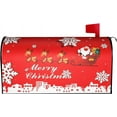 thumbnail image 1 of Merry Christmas Mailbox Cover Magnetic Santa Claus Reindeer City and Snowflakes Mailbox Wraps Post Box Cover Décor 25.5x21 in, 1 of 7