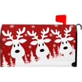 thumbnail image 1 of Merry Christmas Mailbox Cover Red Christmas Deer Snowflake Mailbox Covers Magnetic Standard Size 25.5x21 Inch Winter Xmas Holiday Decorative Post Letter Box Cover for Garden Yard Decor, 1 of 6