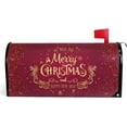 thumbnail image 1 of Merry Christmas Mailbox Cover Xmas Snowflakes Reindeer Mailbox Covers Magnetic New Year Mailbox Wraps Post Letter Box Cover Garden Home Decorations Standard Size 18" X 21", 1 of 5