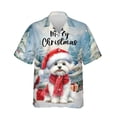 thumbnail image 1 of Merry Christmas Maltese Enjoys Woofmas Winter Xmas Holiday Hawaiian Shirt Breathable Summer Unisex Merch Maltese Dog Lover Gifts Idea - 02022, 1 of 6