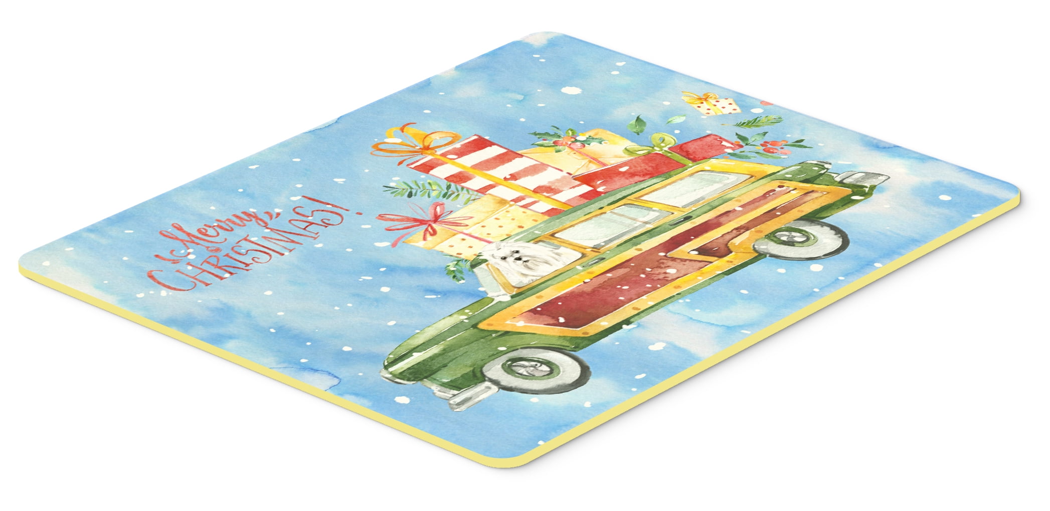 Merry Christmas Maltese Kitchen or Bath Mat 24x36