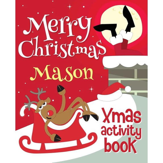 Merry Christmas Mason - Xmas Activity Book: (Personalized Children's Activity Book), (Paperback)