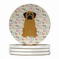 thumbnail image 1 of Merry Christmas Mastiff Large Sandstone Coasters Pack of 4 4 in x 4 in, 1 of 3