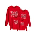 thumbnail image 1 of Merry Christmas Matching Family Sweaters Christmas Tree Letter Long Sleeve Pullover Jumper Top Ugly Shirt for Family, 1 of 7