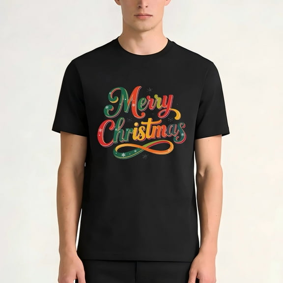 Merry Christmas, Men's Graphic Tee 100% Cotton T-Shirt, Sizes S-5XL