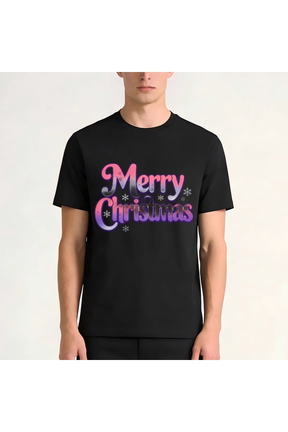 Merry Christmas, Men's Graphic Tee 100% Cotton T-Shirt, Sizes S-5XL