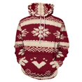 thumbnail image 1 of Merry Christmas Men's Women Vintage 3D Hooded Sweatshirt - All-Season Loose Fit Streetwear, 1 of 6