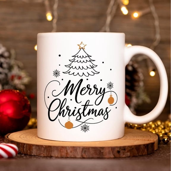 Merry Christmas Mug, Christmas Coffee Mug, Snowflake Mug, Winter Coffee Mug, Coffee Lover Gift, Christmas Gift, Holiday Coffee Mugs