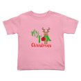 thumbnail image 1 of Merry Christmas My 1st Christmas Deer Cute Toddler Tshirts for Boys Girls (Pink, Youth L), 1 of 5