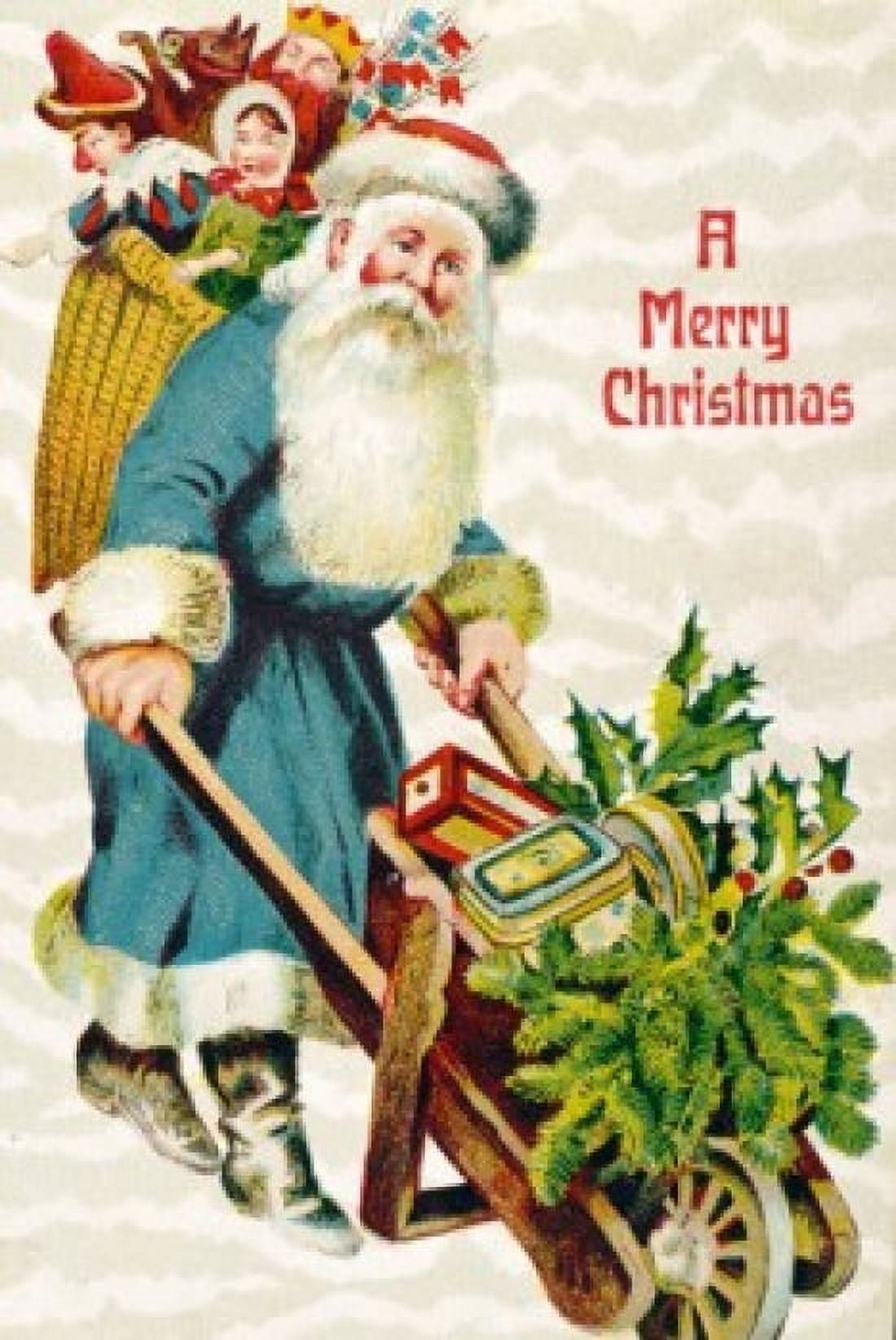 Merry Christmas Nostalgia Cards 1900 Canvas Art - (18 x 24)