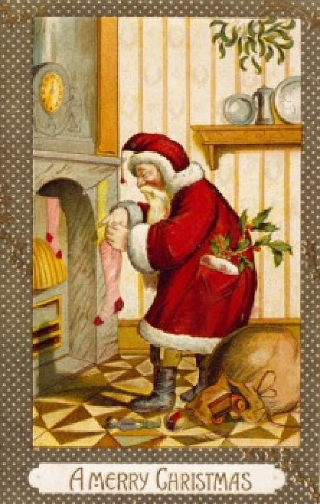 Merry Christmas Nostalgia Cards Canvas Art - (18 x 24)