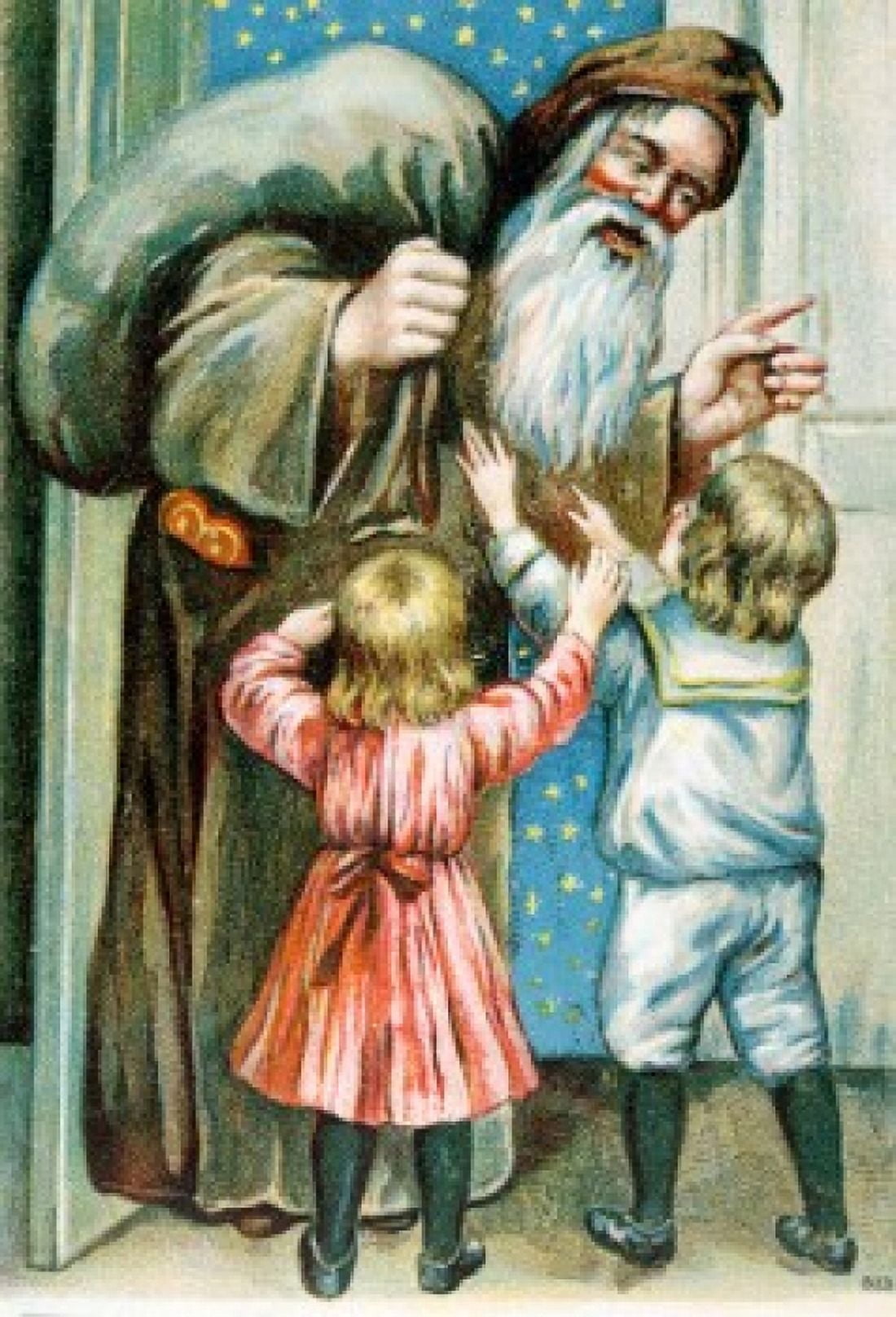 Merry Christmas Nostalgia Cards Canvas Art - (18 x 24)