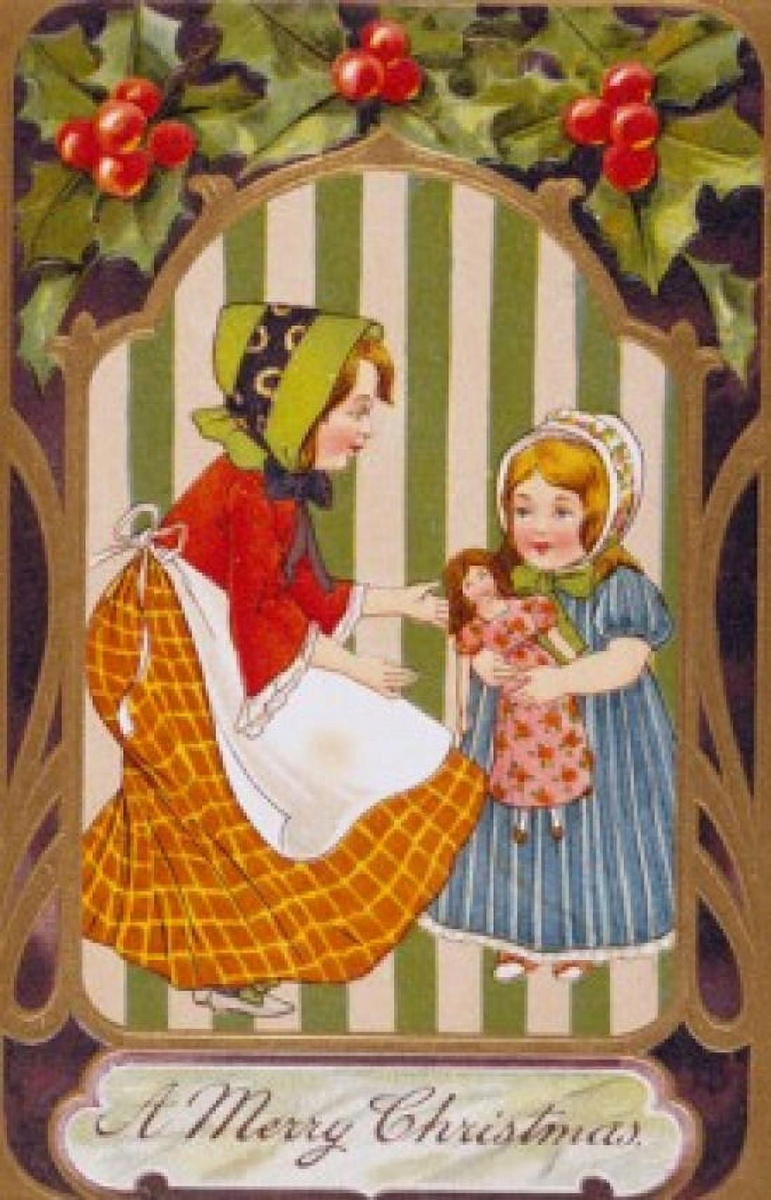 Merry Christmas Nostalgia Cards Canvas Art - (18 x 24)