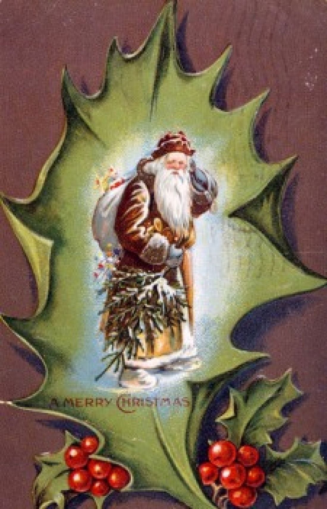 Merry Christmas Nostalgia Cards Canvas Art - (24 x 36)
