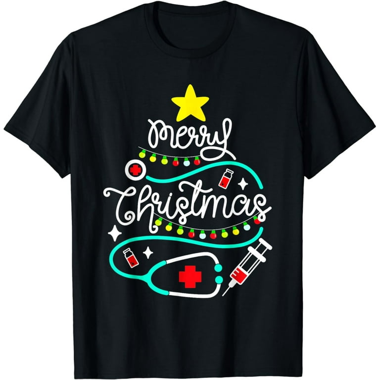 Merry Christmas Nurse Doctor Life Medical Stethoscope Gift T-Shirt Merry Christmas Nurse Doctor Life Medical Stethoscope Gift T-Shirt