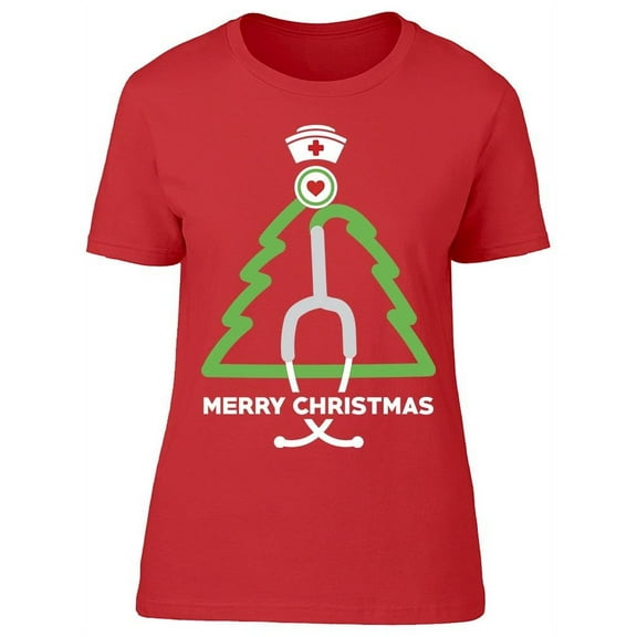Merry Christmas Nurse Graphic Women's T-shirt