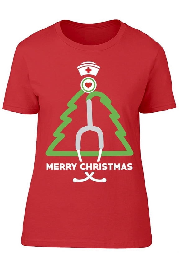Merry Christmas Nurse Graphic Women's T-shirt