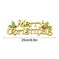 Merry Christmas Ornament Gold Letter Christmas Tree Decoration Indoor Outdoor Christmas Hanging Decoration