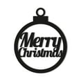 thumbnail image 1 of Merry Christmas Ornament Themed Laser Cut Solid Steel Decorative Home Accent Wall Sign Hanging, 1 of 6
